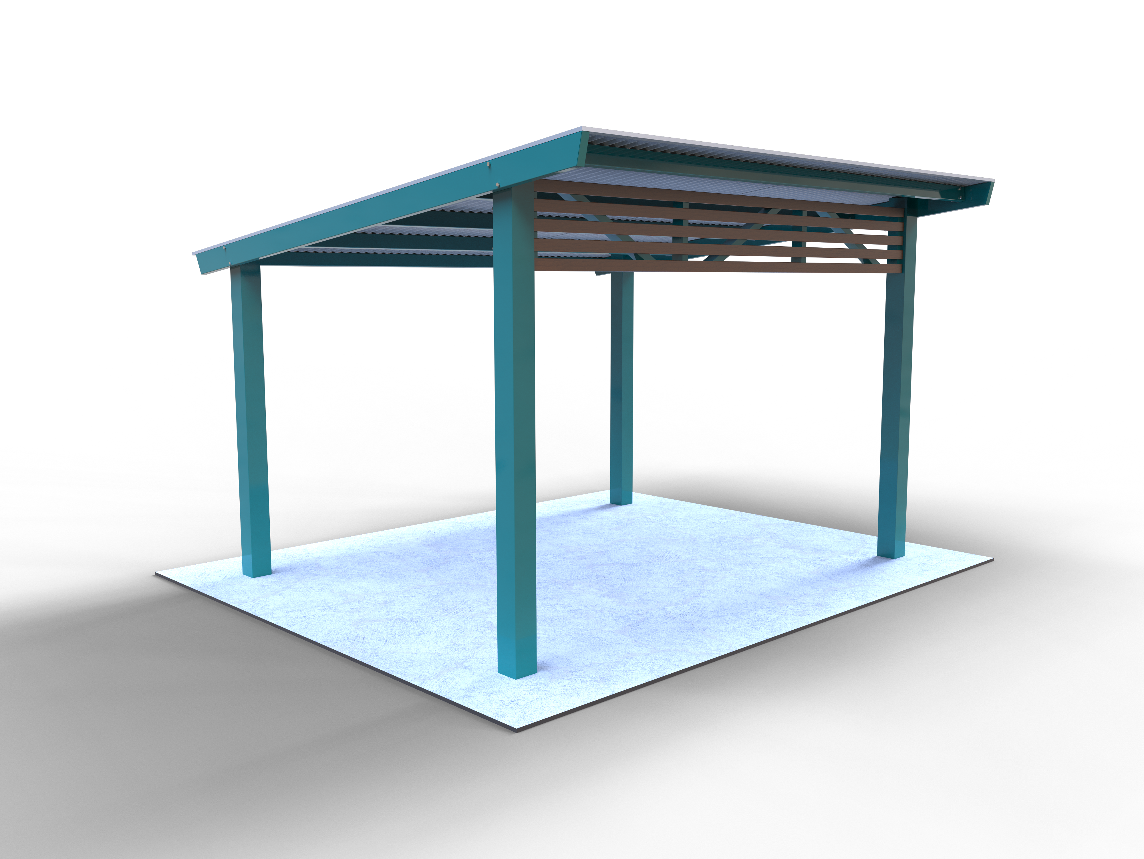 Modern Aluminium Shelter with Customisable Features